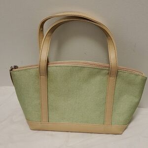 Estee Lauder Sage and Beige Tote Bag mixte With Green.